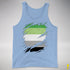 Aromantic Pride Flag Ripped Reveal Premium Tank Top - Blue Triblend